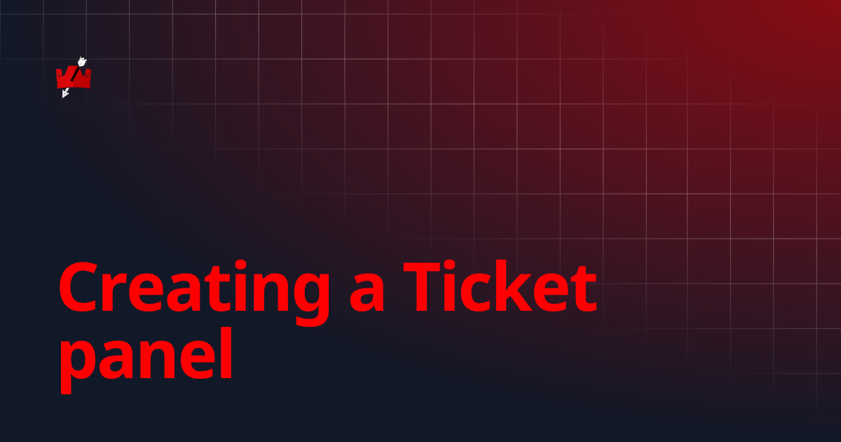 Creating a Ticket panel | ClashKing Docs