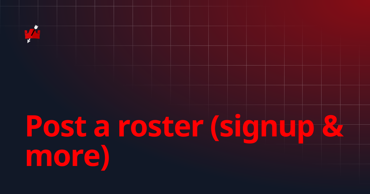 Post a roster (signup & more) | ClashKing Docs